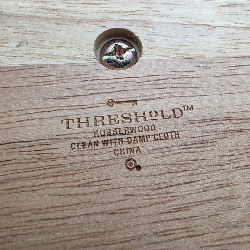 Threshold Rubberwood Mug Tree Countertop Coffee Cup Holder Stand Natural Wood O7